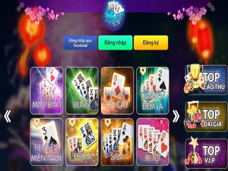 Trò chơi game bài đổi thưởng siêu hot tại Wewin